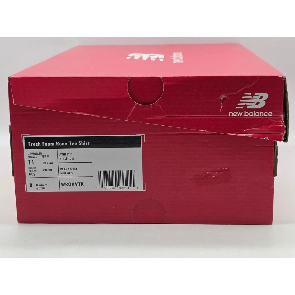 New Balance Fresh Foam Roav Women 11 Black Grey WROAVTK Running Shoes NWB